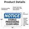 Signmission Sterile Processing Clean Area, 14 in W x Rectangle, Vinyl Decal OS-2PACK-NS-D-1014-L-18462 - alternate 3